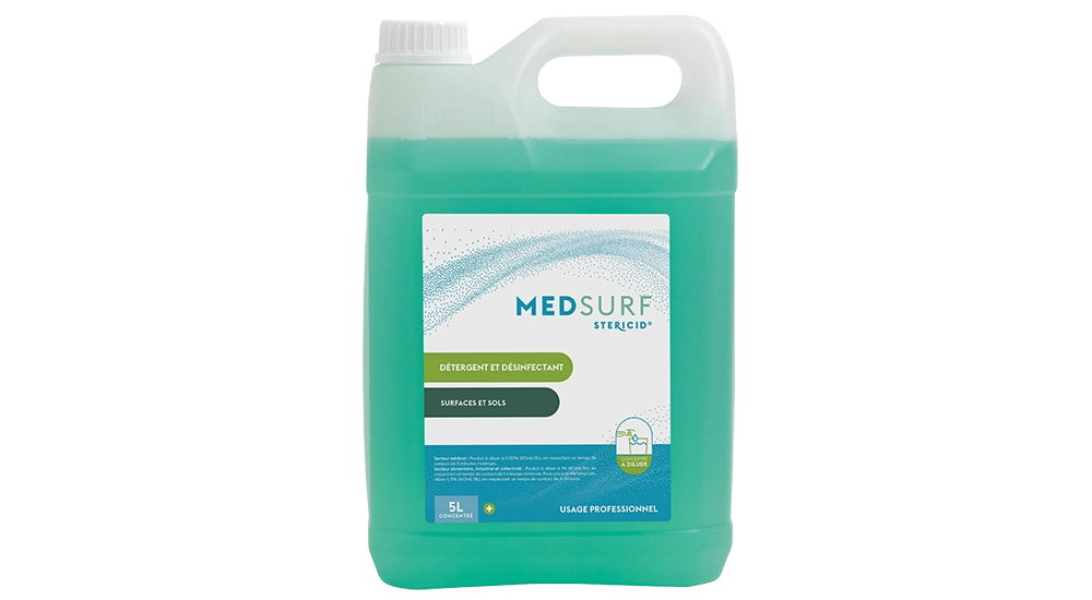 Solution concentrée détergente désinfectante MEDSURF STERICID®
